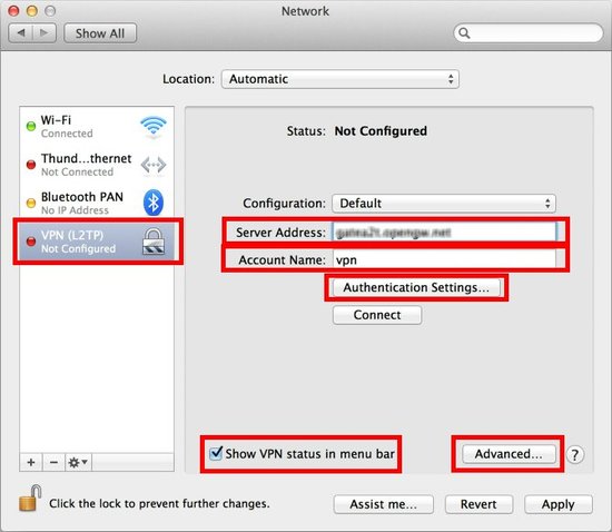 Authentication Settings